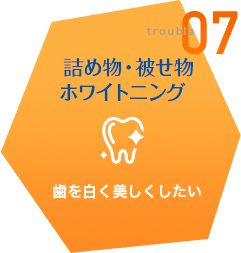   詰め物・被せ物 ホワイトニング 歯を白く美しくしたい